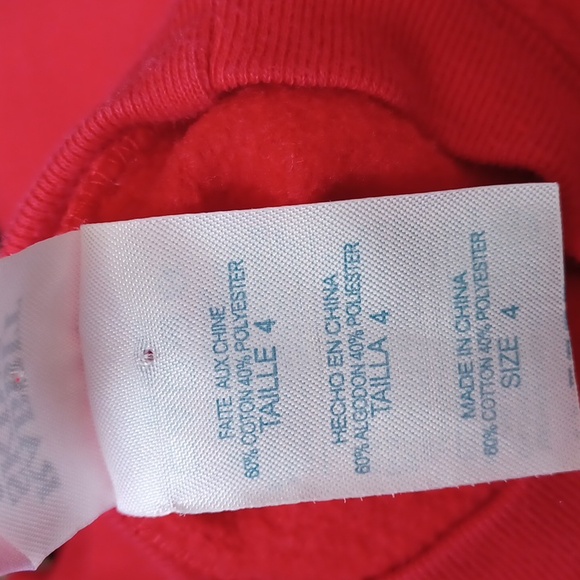 4/$60 Red Kalahari Sweatshirt - Size 4 - Picture 5 of 5